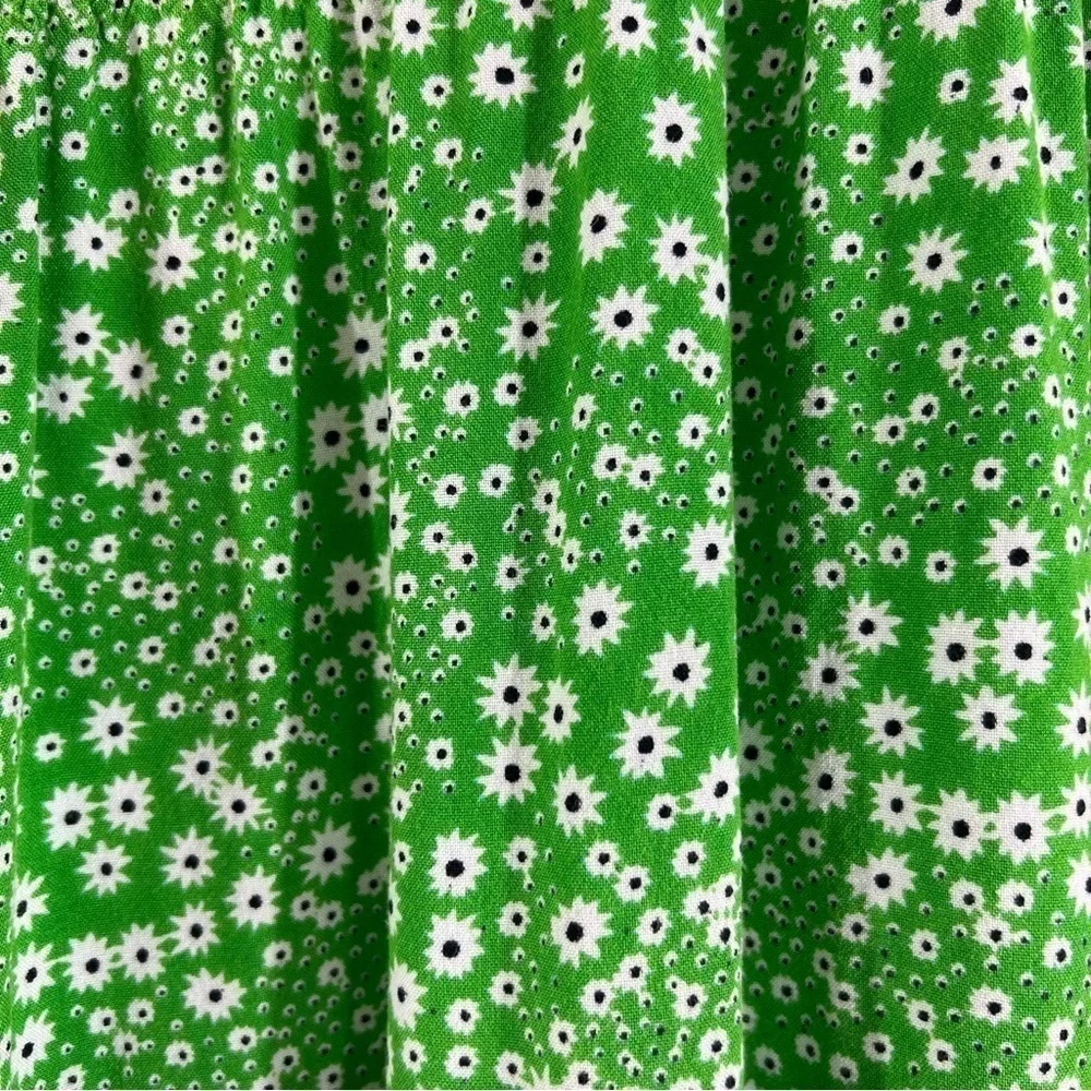 Violet Skies Green Floral Dress Medium